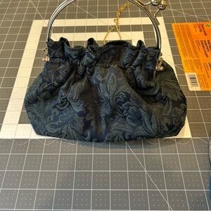 Small Green and Black Floral Women's Bag